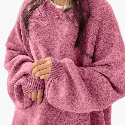 Damen Kuscheliger Oversize Strickpullover für Herbst und Winter – Lässiger Alltags-Look