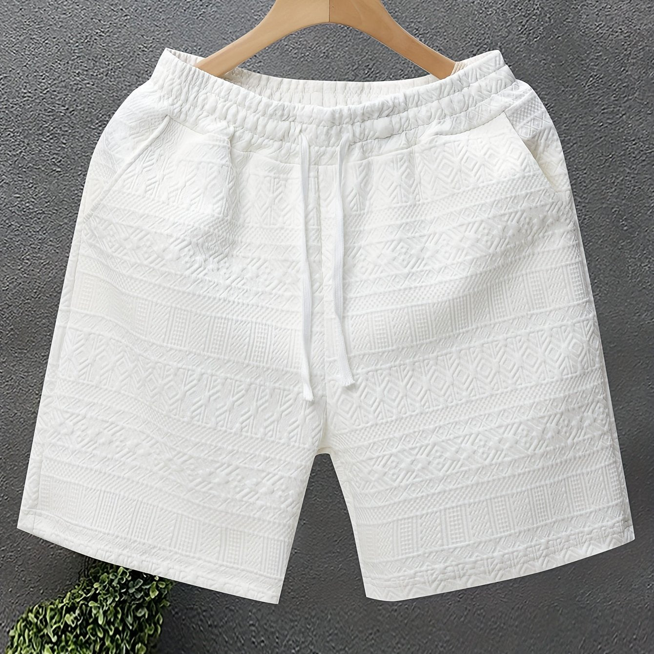 Herren Freizeitshorts mit Prägungsmuster – Moderner Look für Alltag und Sport