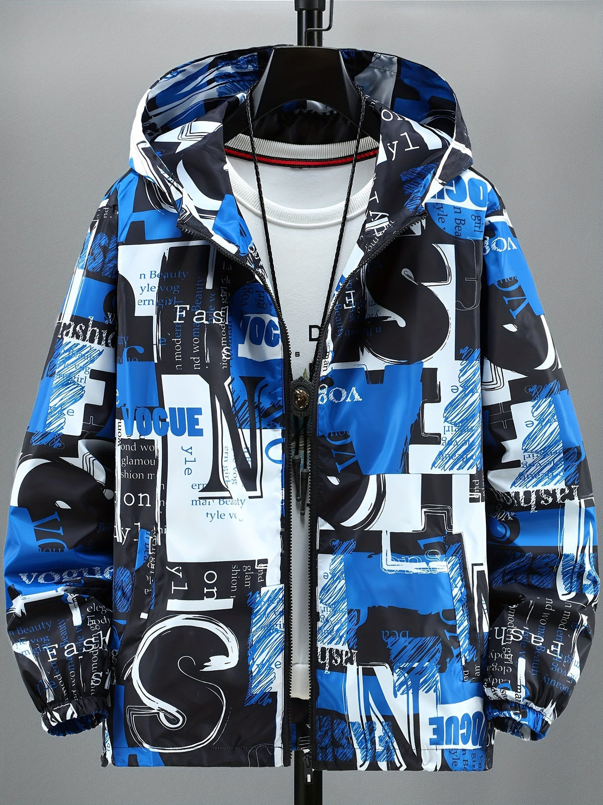 Kapuzenjacke mit auffälligem Buchstaben-Print für Herren und Damen
