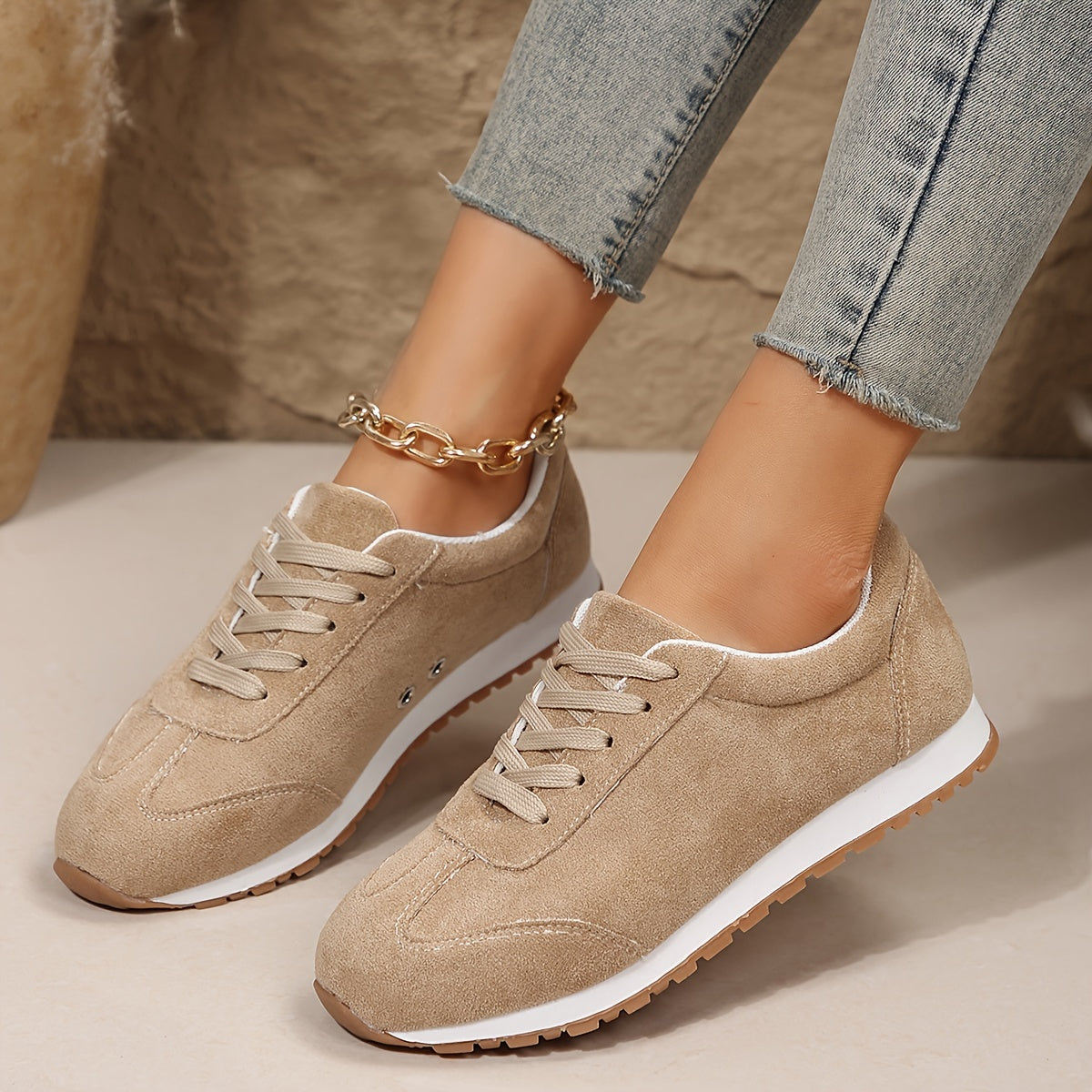 Damen Freizeitsneaker im sportlichen Retro-Look – Alltag & Freizeit
