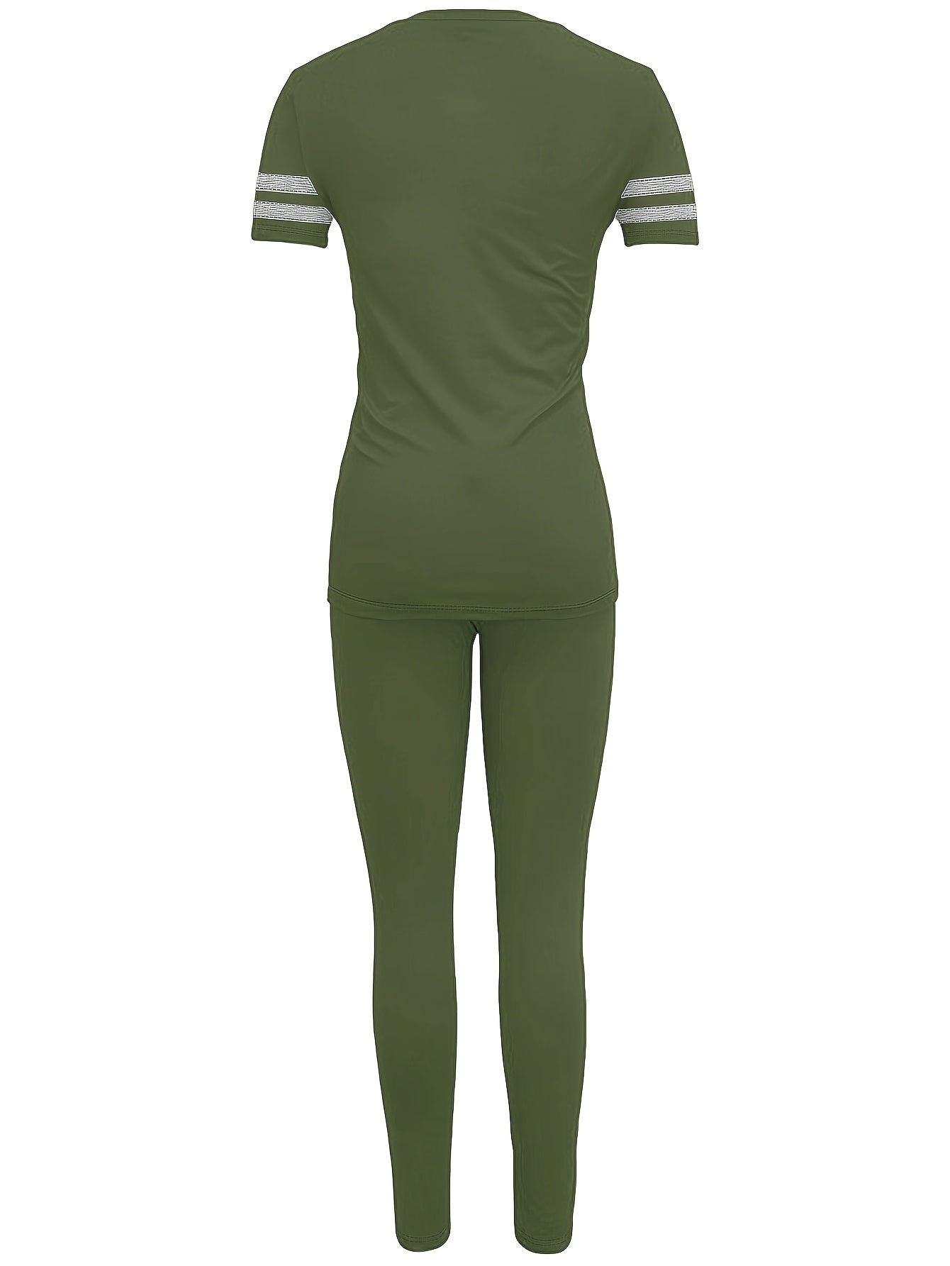 Damen Trainingsanzug Zweiteiler – Sportlich & Freizeit, Bequemes Outfit mit T-Shirt und Leggings