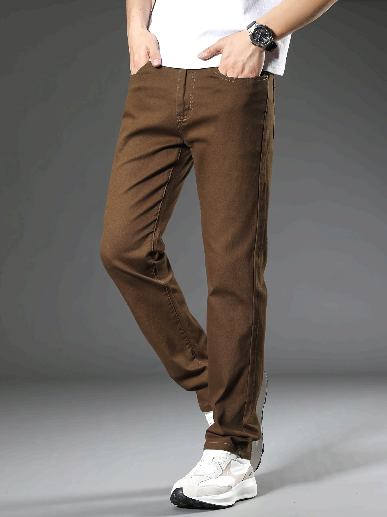Herren Stretch-Jeans im modernen Workwear-Stil – Alltag & Freizeit