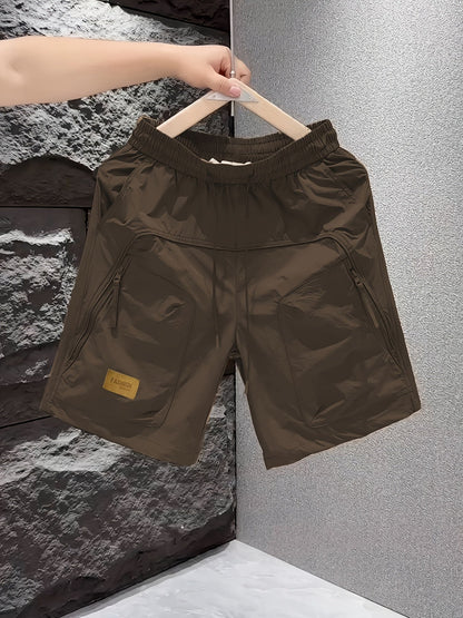 Herren Utility Fitness Shorts mit Reißverschlusstaschen – Sportliche Activewear