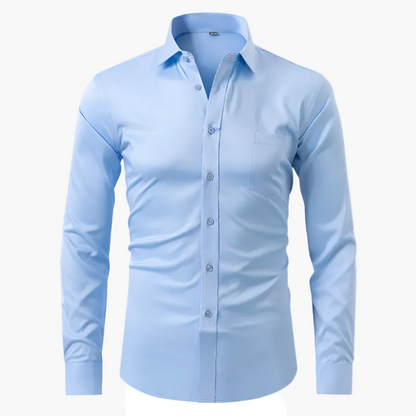 Herren Business-Hemd Slim Fit – Elegantes, Knitterfreies Langarmhemd für Büro & Freizeit