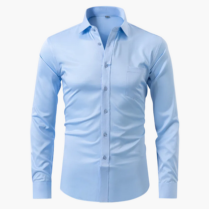 Herren Business-Hemd Slim Fit – Elegantes, Knitterfreies Langarmhemd für Büro & Freizeit