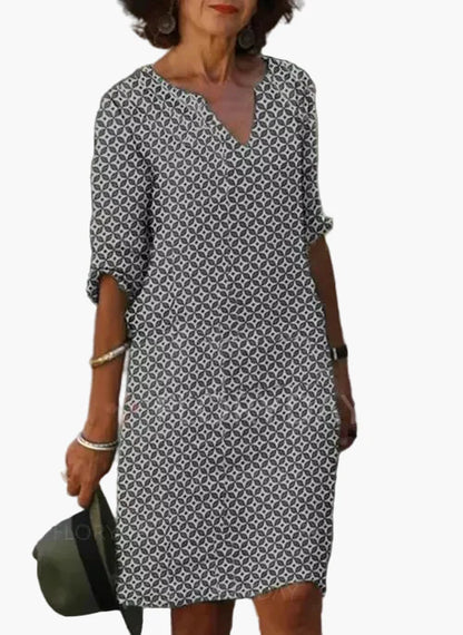 Damen Sommerkleid Freizeit Locker Modern – Gerda Stil, Kurzarm, Luftig, Ideal für Alltag & Urlaub