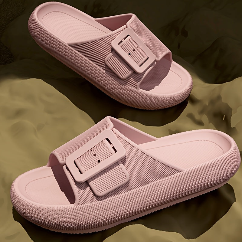 Damen Plateausandalen mit großer Schnalle – Modische Freizeitschuhe für Alltag & Relaxen
