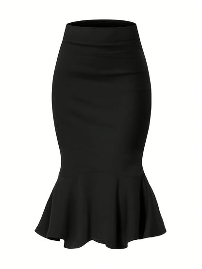 Damen Fishtail Bleistiftrock Elegant für Büro und besondere Anlässe