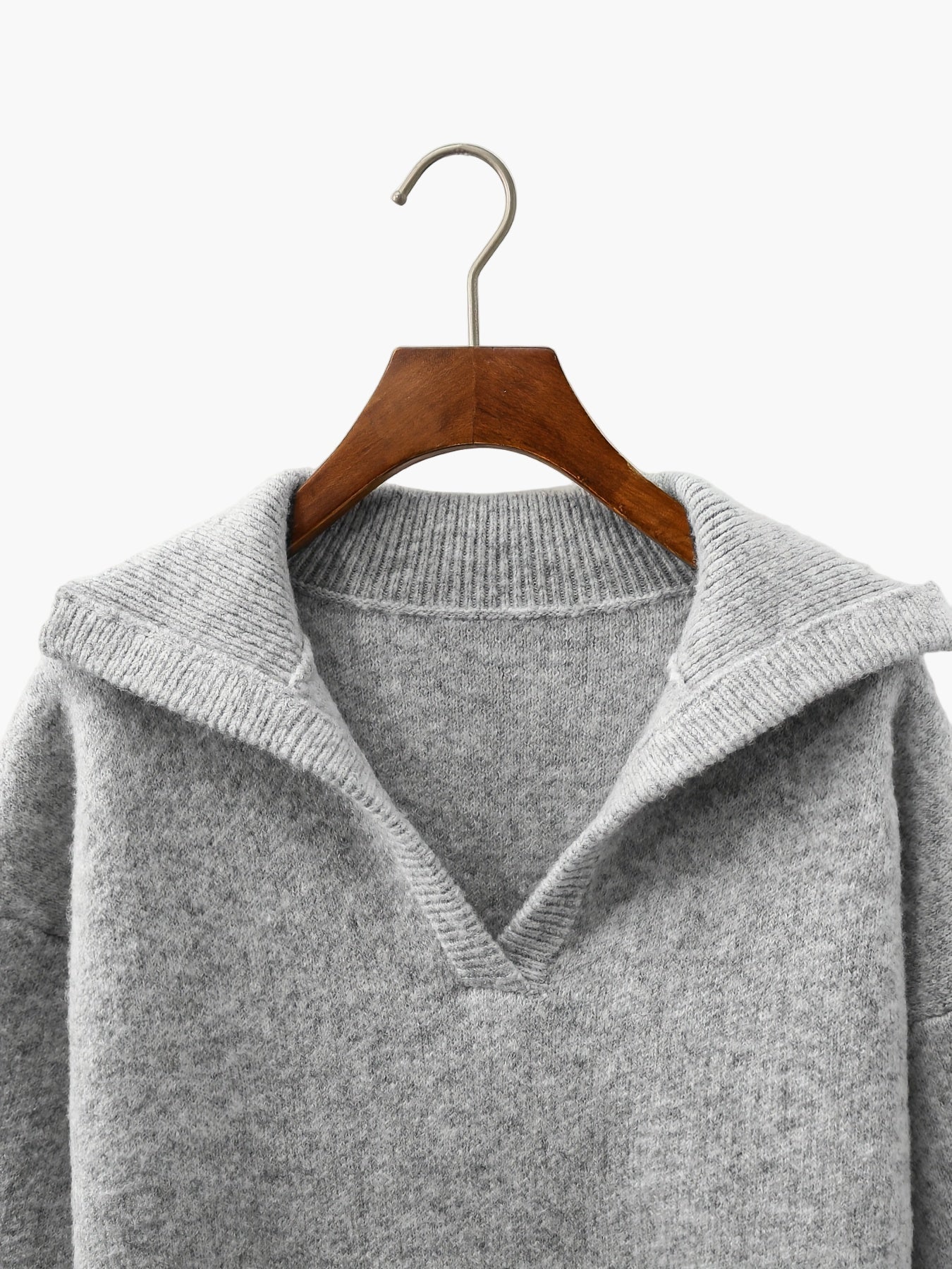 Damen Vintage Strickpullover mit V-Ausschnitt – Lässiger Herbst/Winter Pullover für Alltag und Freizeit