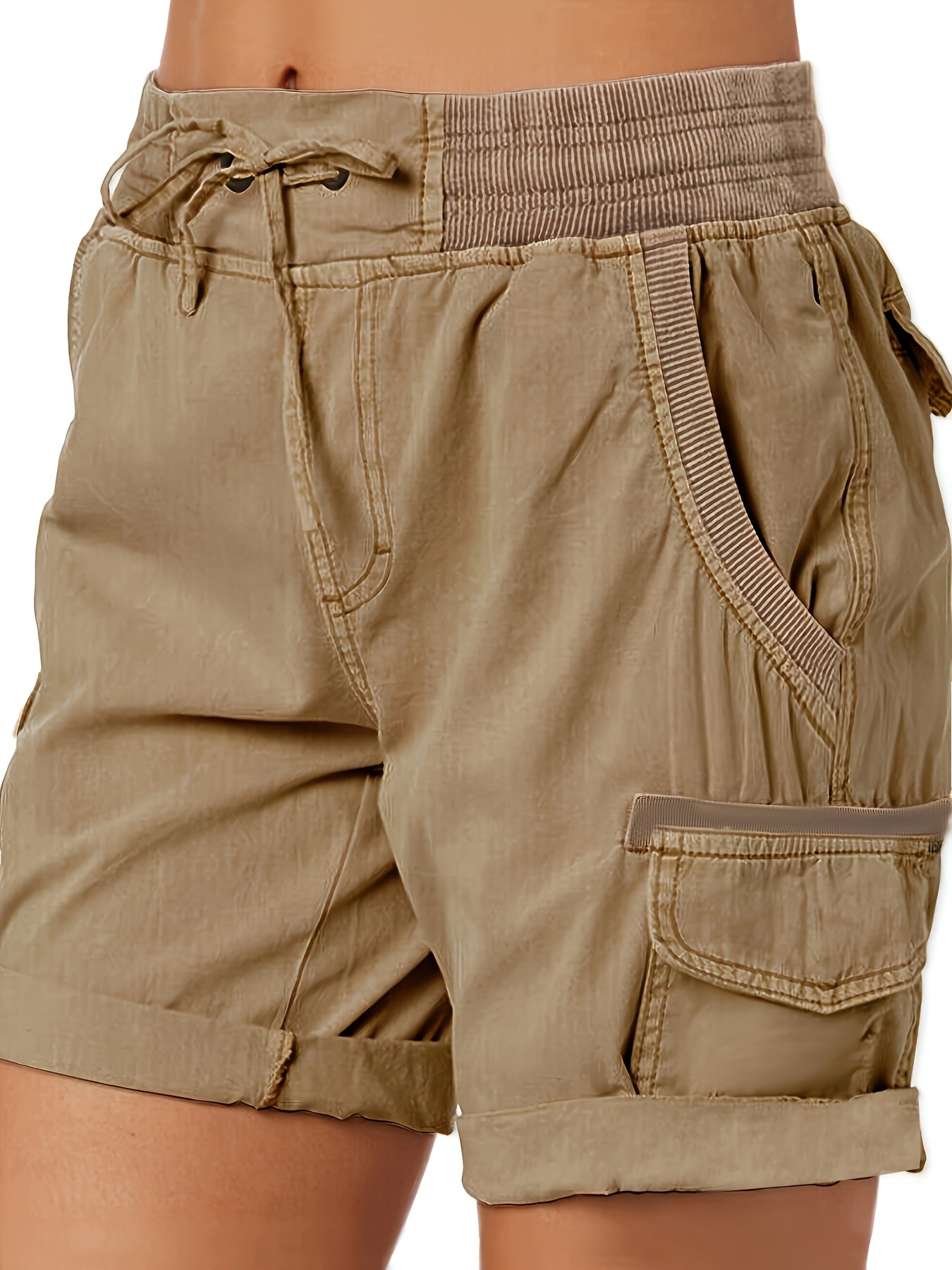 Damen Cargo Shorts mit Kordelzug – Bequeme Freizeithose im sportlichen Stil