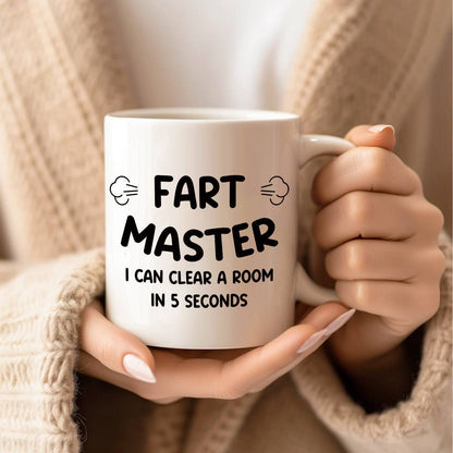 Vätertag Tasse mit Spruch – Lustige Geschenkidee für Männer, Fart Master, Humorvolle Kaffeetasse