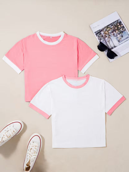 Unisex Kontrast-T-Shirt im modernen Casual-Stil – Perfekt für Alltag & Freizeit