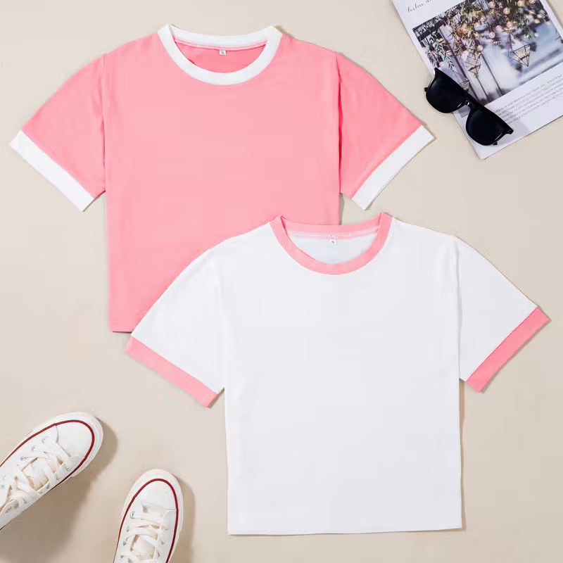 Unisex Kontrast-T-Shirt im modernen Casual-Stil – Perfekt für Alltag & Freizeit