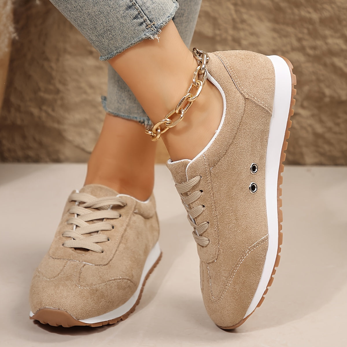 Damen Freizeitsneaker im sportlichen Retro-Look – Alltag & Freizeit