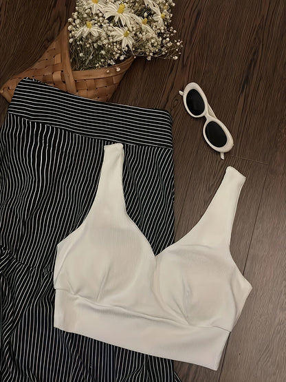 Damen Resort Style Set – Elegantes Zweiteiler-Outfit mit Top und Maxi-Rock, Freizeit & Urlaub