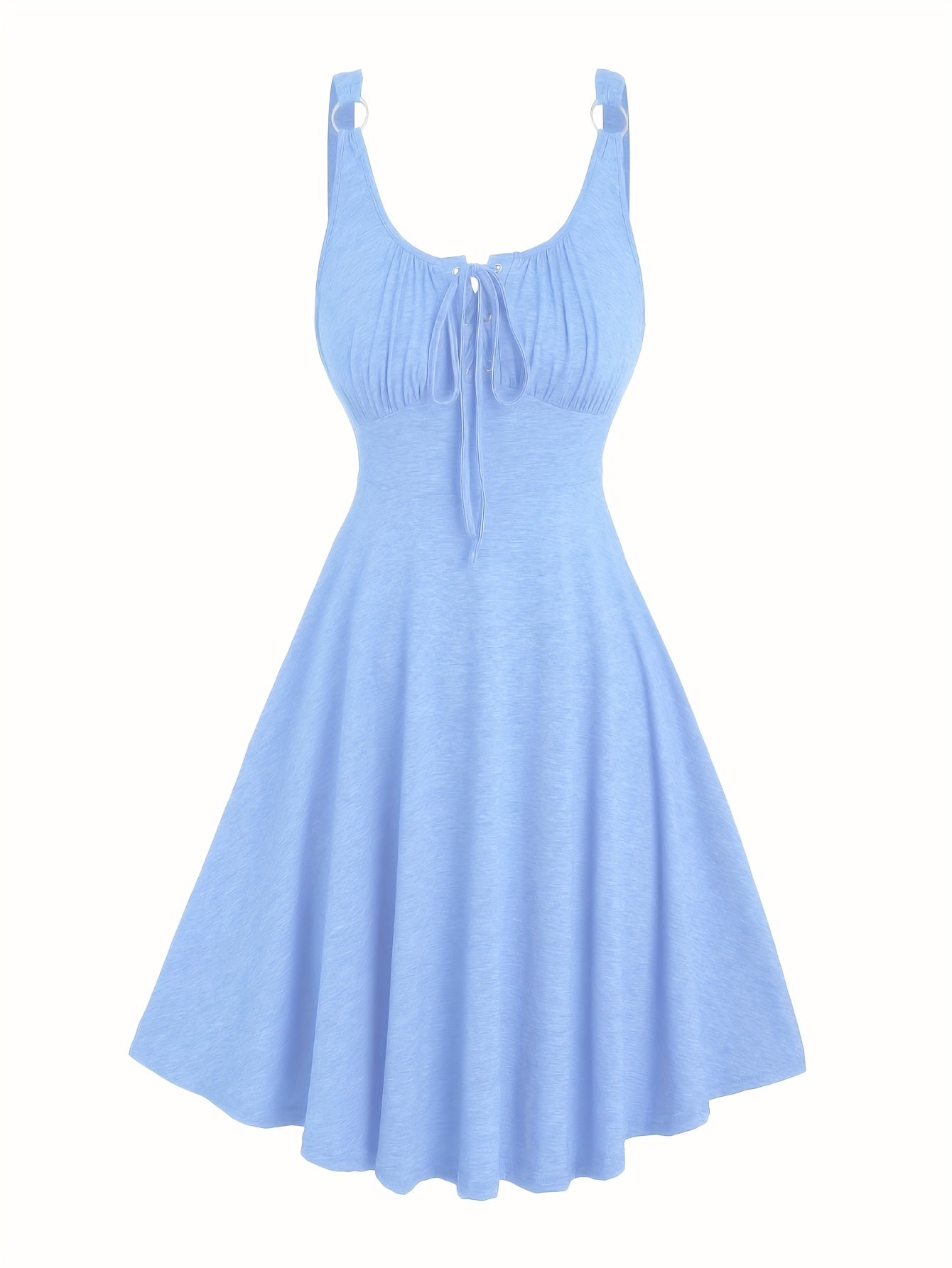 Damen Skaterkleid mit Schnürung – Freizeitkleid für Alltag und Urlaub