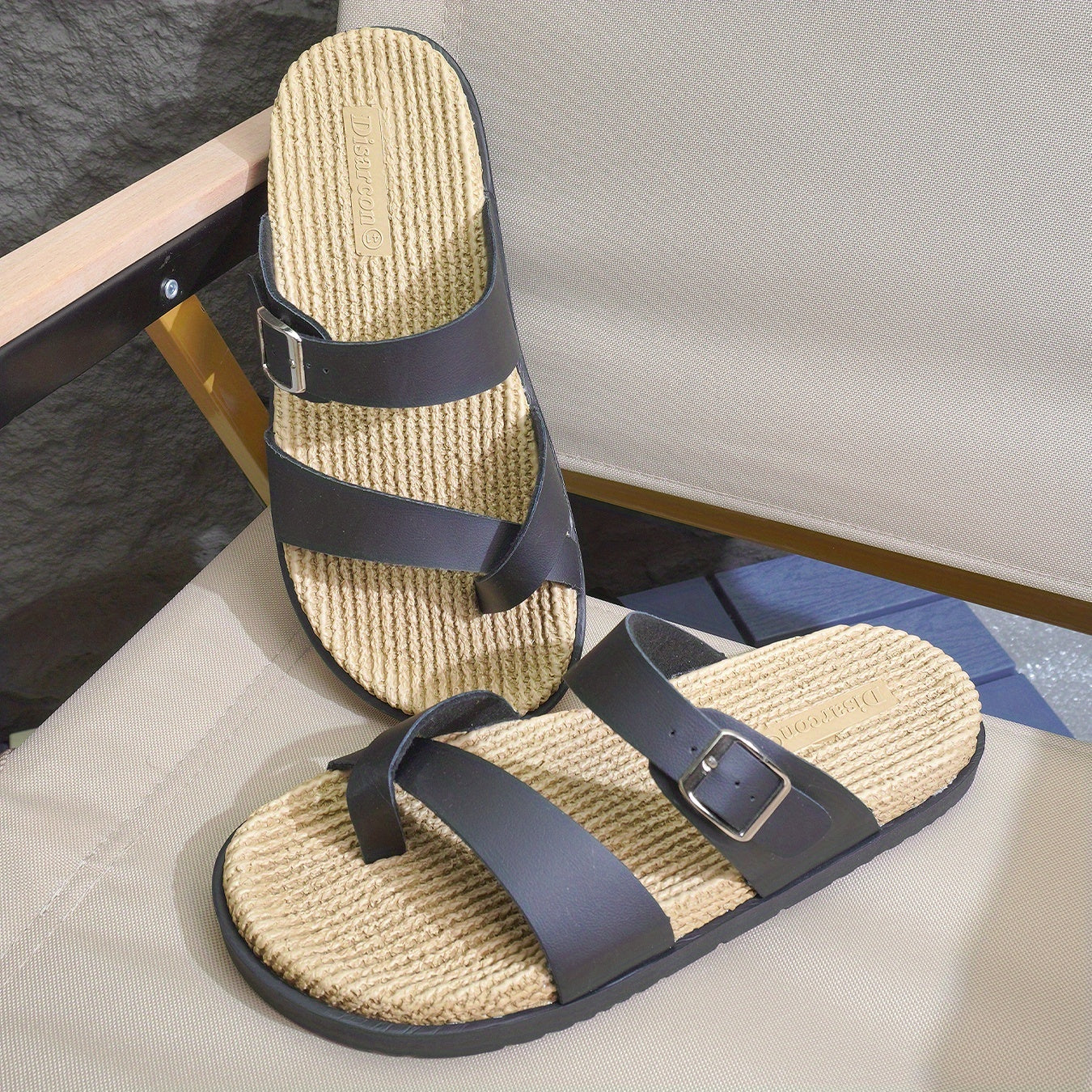 Herren Sandalen mit Zehenschlaufe und breiten Riemen – Bequeme Freizeitschuhe für Alltag, Strand & Urlaub