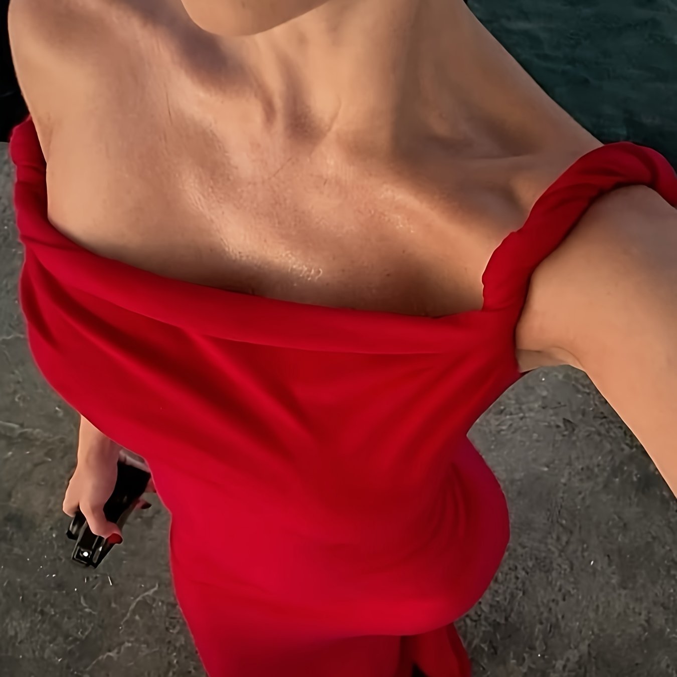 Damen Abendkleid Elegant One-Shoulder Maxikleid Figurbetont für besondere Anlässe