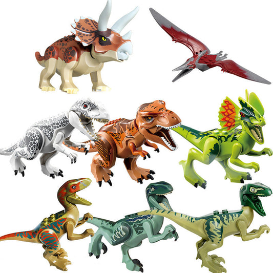 Kinder Dinosaurier Bausteine Figuren Bauset – Lernspielzeug für Jungen und Mädchen, spielerisch Tiere entdecken