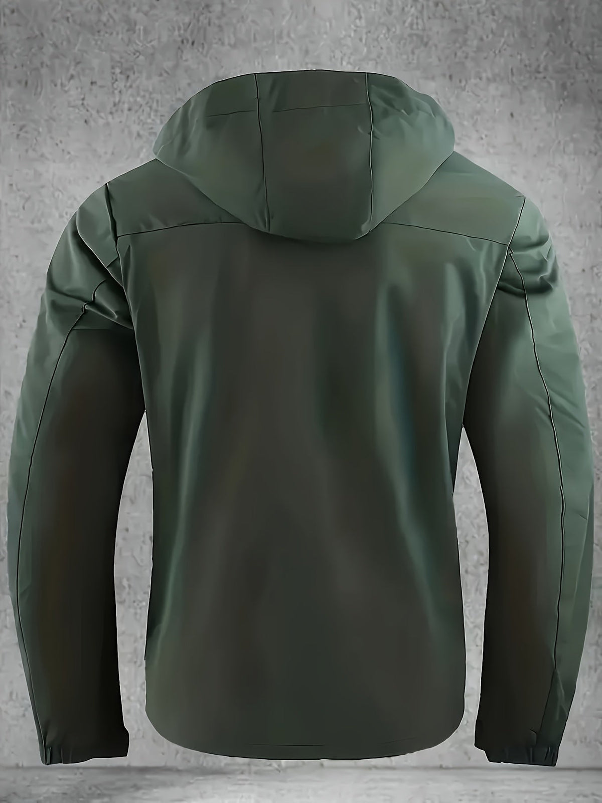 Herren Outdoor Jacke mit Kapuze & Reißverschluss, wasserabweisend, in Senfgelb