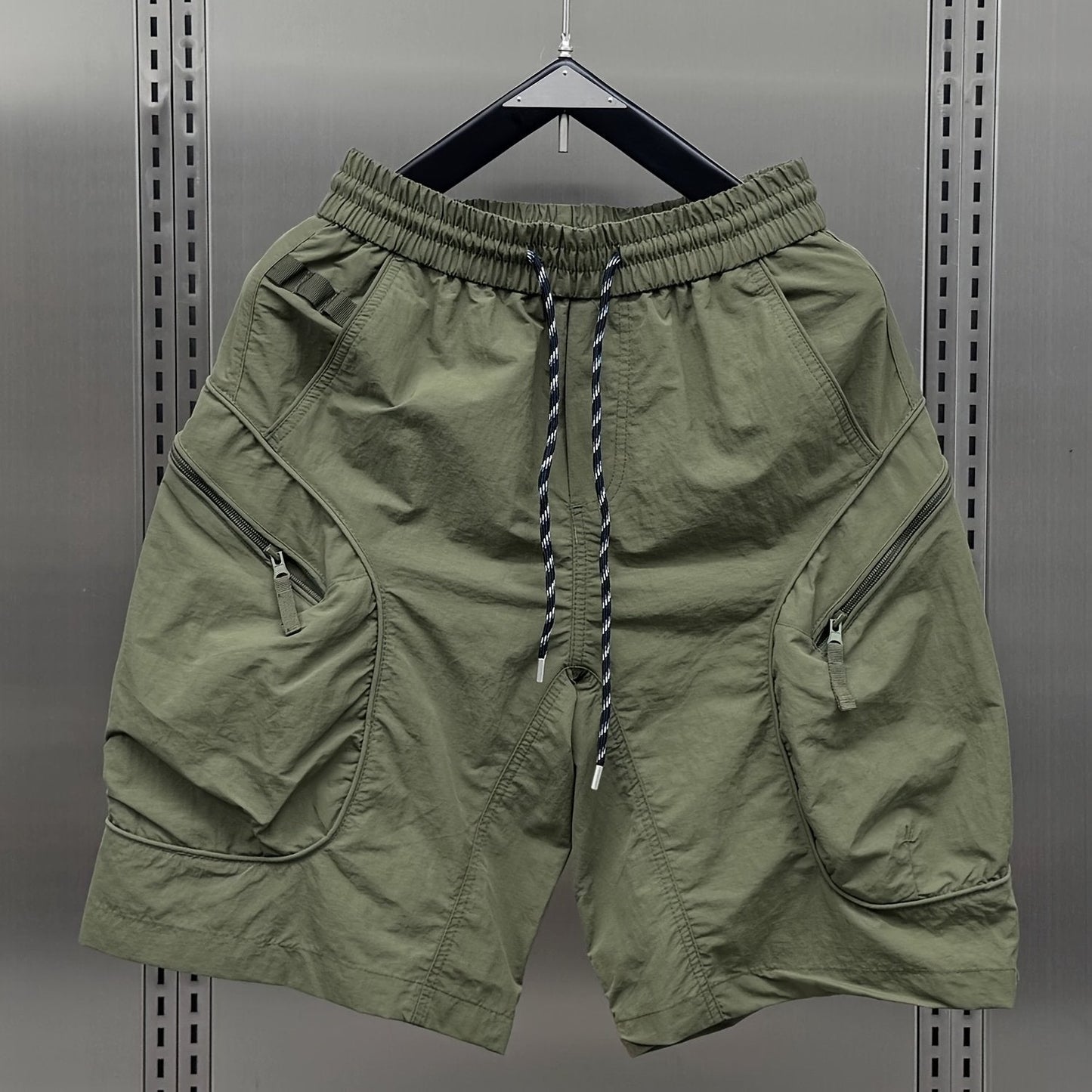 Herren Utility Cargo Shorts mit Reißverschlusstaschen – Urban Athleisure Style