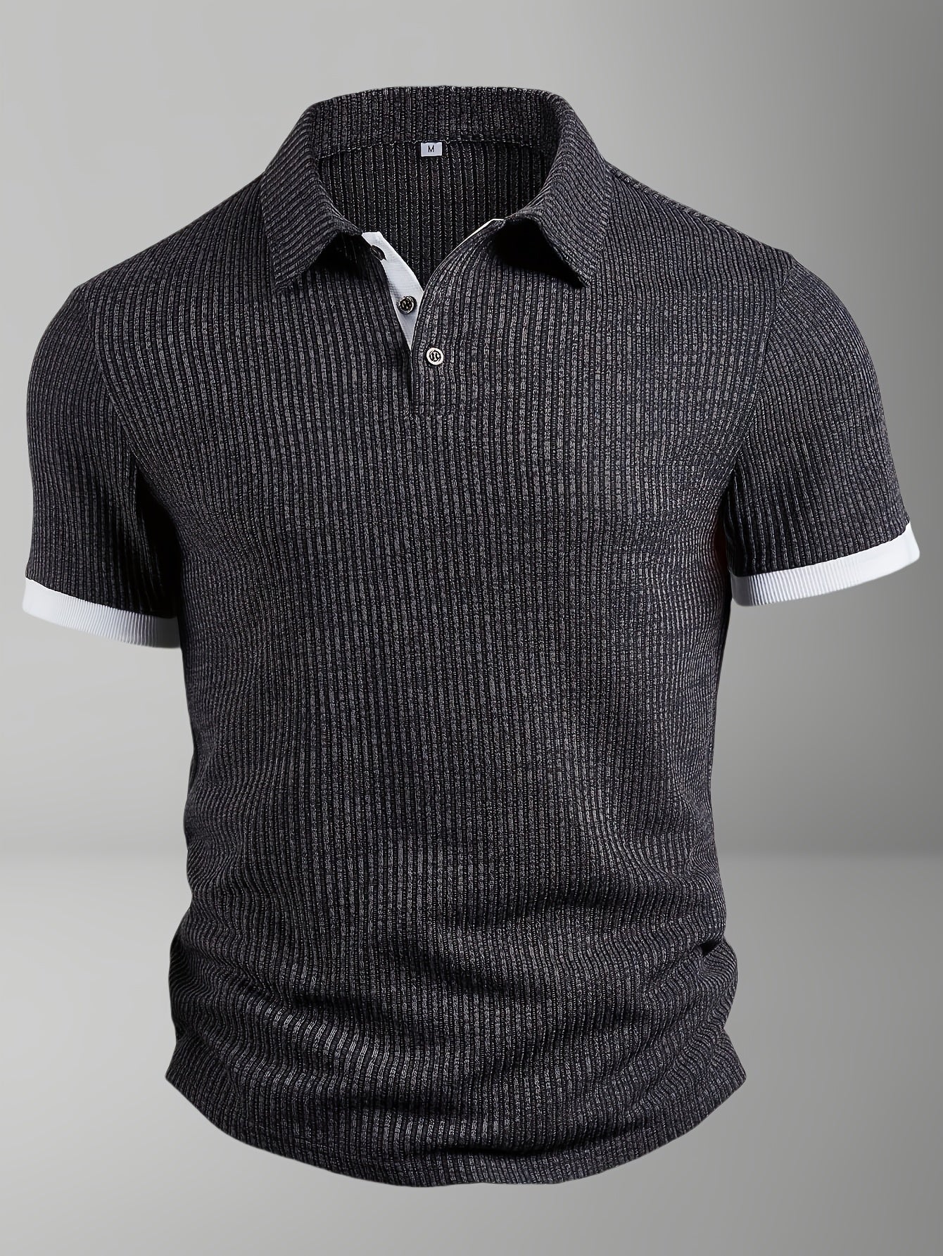 Herren Modernes Strick-Poloshirt mit Struktur und Kurzarm – Stilvoll für Business und Freizeit