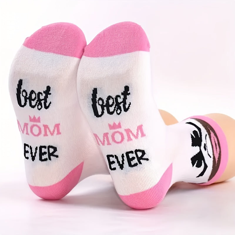 Damen Socken Best Mom Ever – Lustige Muttertags Geschenk Kuschelsocken für Frauen
