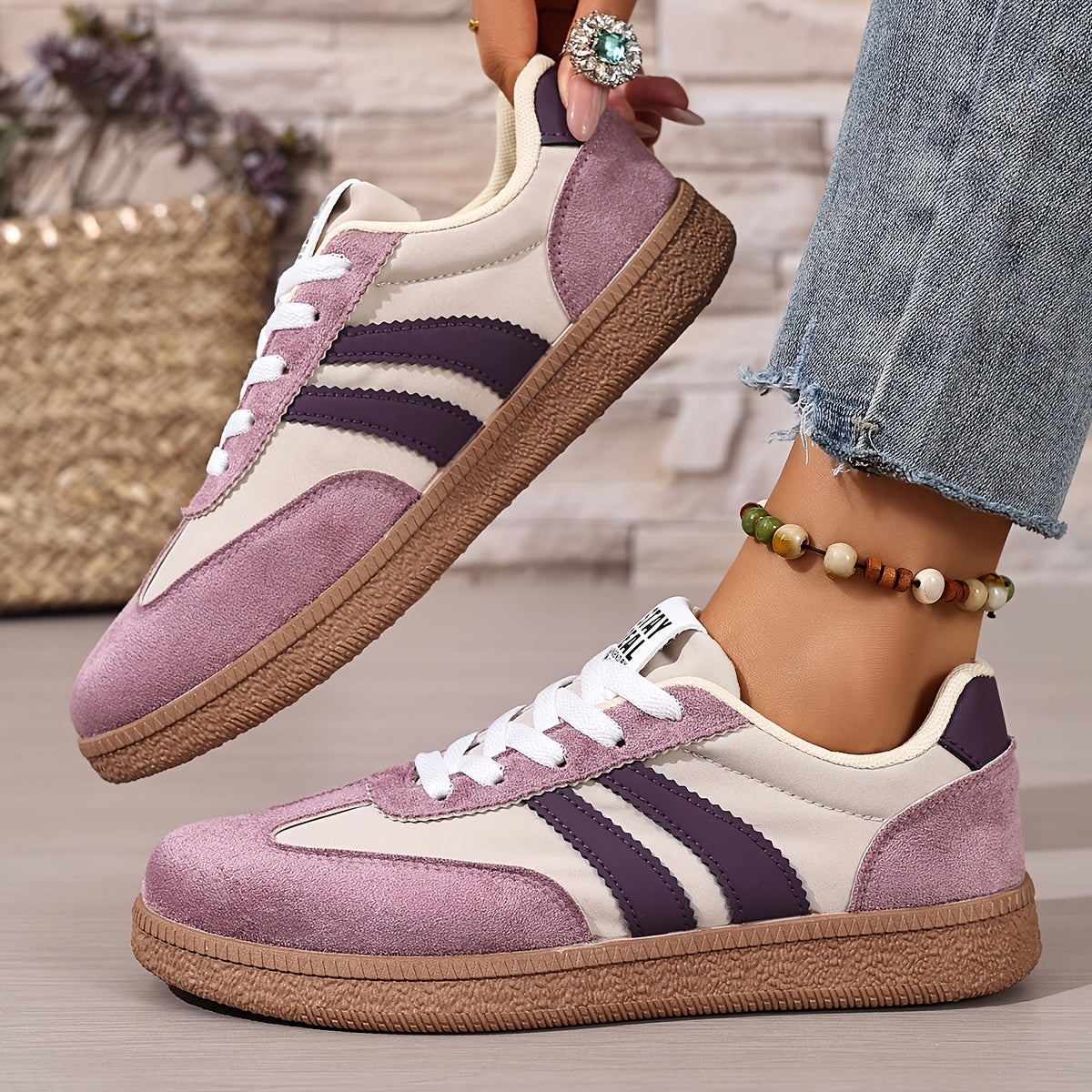 Damen Retro Sneaker Freizeit Stil – Bequeme Turnschuhe für Alltag & Streetwear