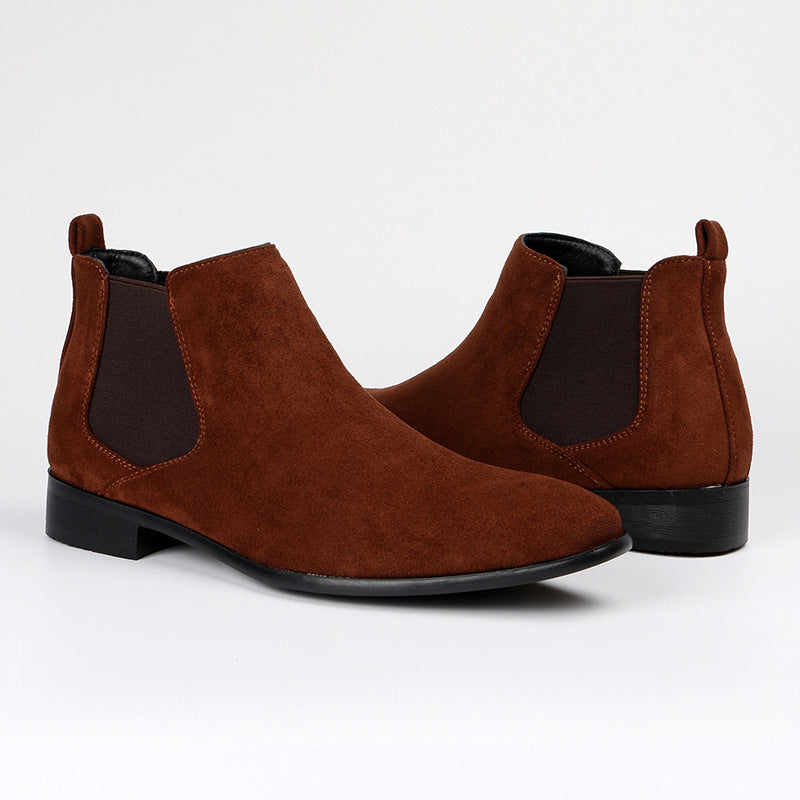 Chelsea Boots Herren Wildleder-Optik Klassisch Elegante Stiefeletten