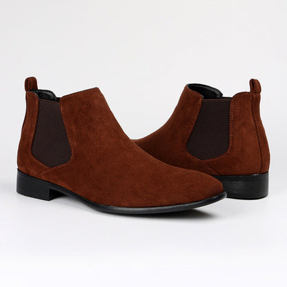 Chelsea Boots Herren Wildleder-Optik Klassisch Elegante Stiefeletten