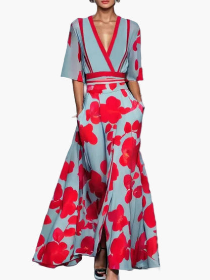 Damen Maxikleid Elegant mit Ärmeln – Modisches Ausgeh- & Eventkleid im modernen Stil