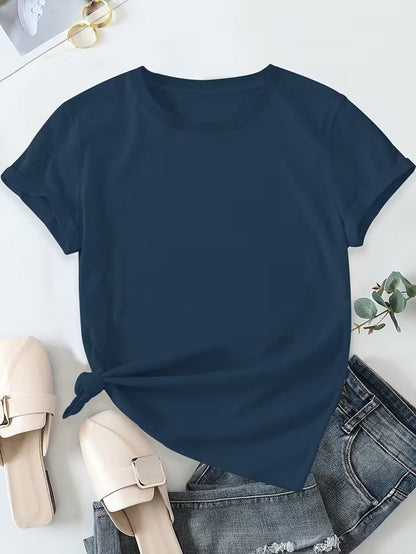 Damen Basic T-Shirt im Casual-Stil für Alltag und Freizeit