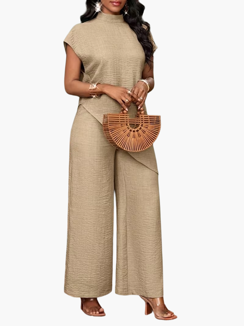 Damen Eleganter Jumpsuit mit Asymmetrischem Überwurf – Stilvoller Einteiler für Freizeit und Events