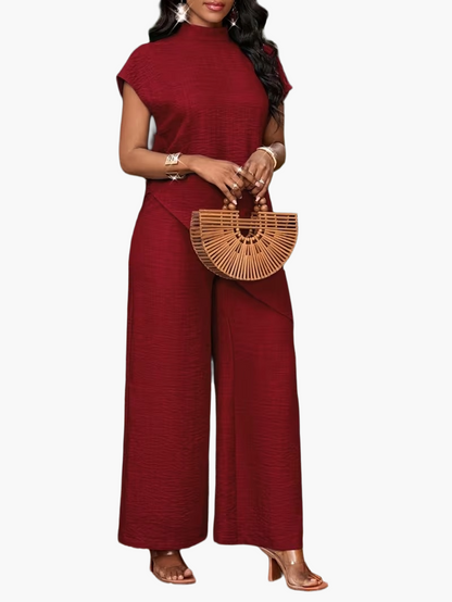 Damen Eleganter Jumpsuit mit Asymmetrischem Überwurf – Stilvoller Einteiler für Freizeit und Events