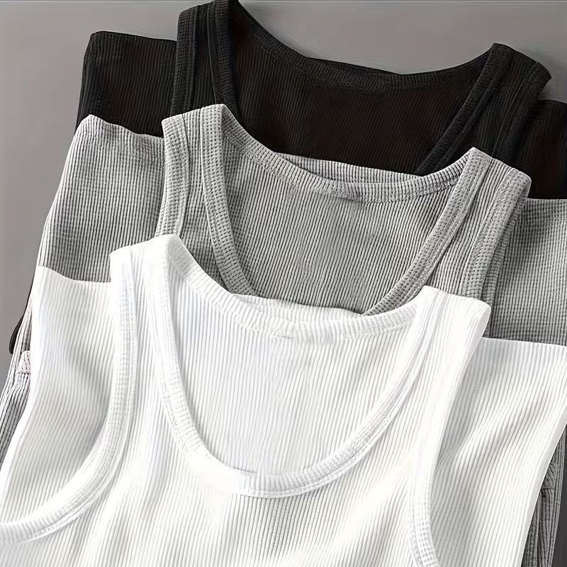 Herren Sportliches Ripp-Tanktop Set – Klassischer Schnitt, Modernes Design, Für Fitness & Freizeit