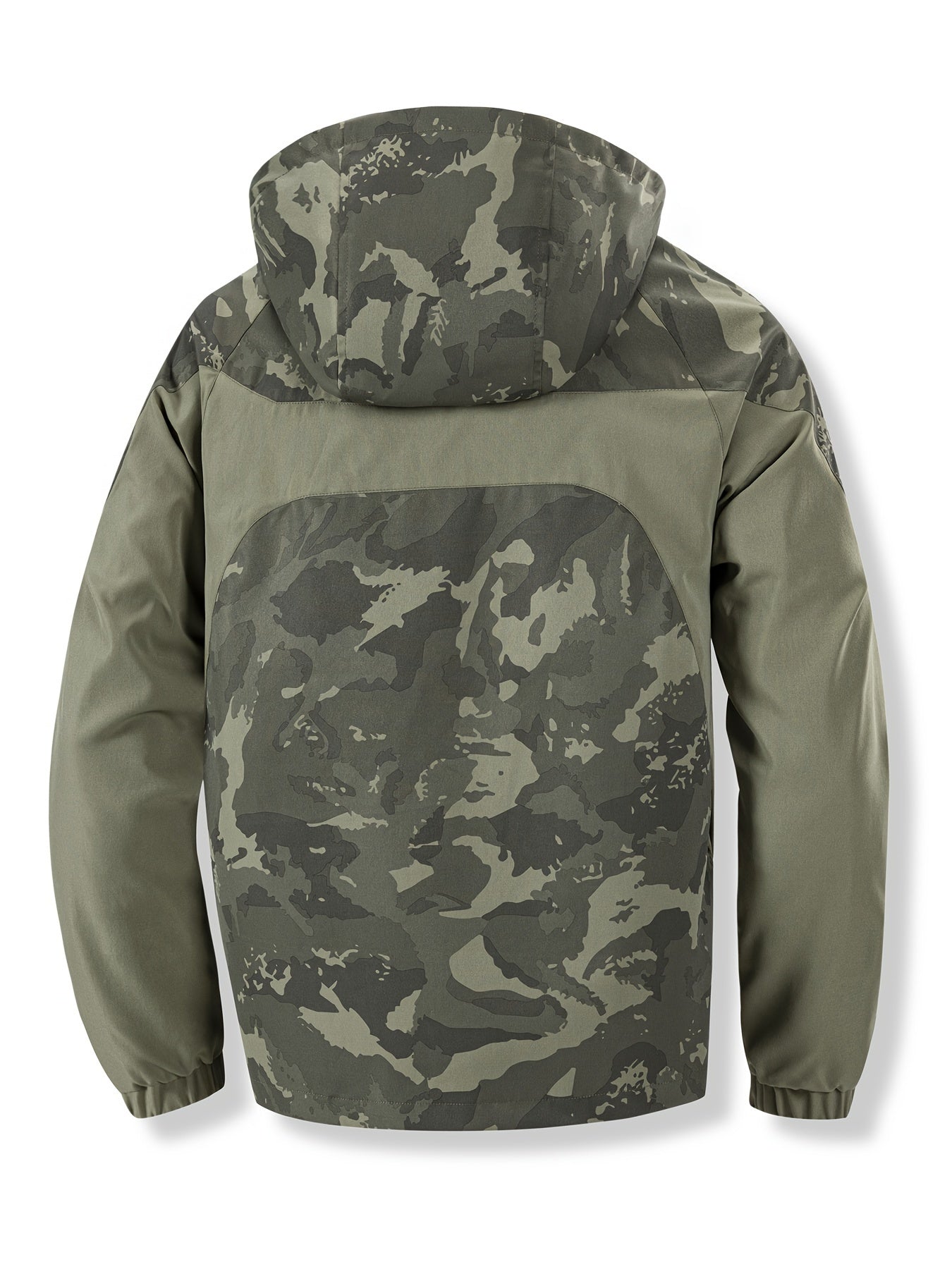 Herren Tarnmuster Jacke mit Kapuze – Grün Camouflage
