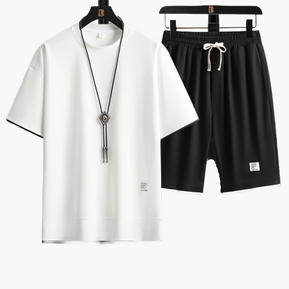 Herren Freizeit Set – Modernes T-Shirt und Shorts für Alltag & Sport