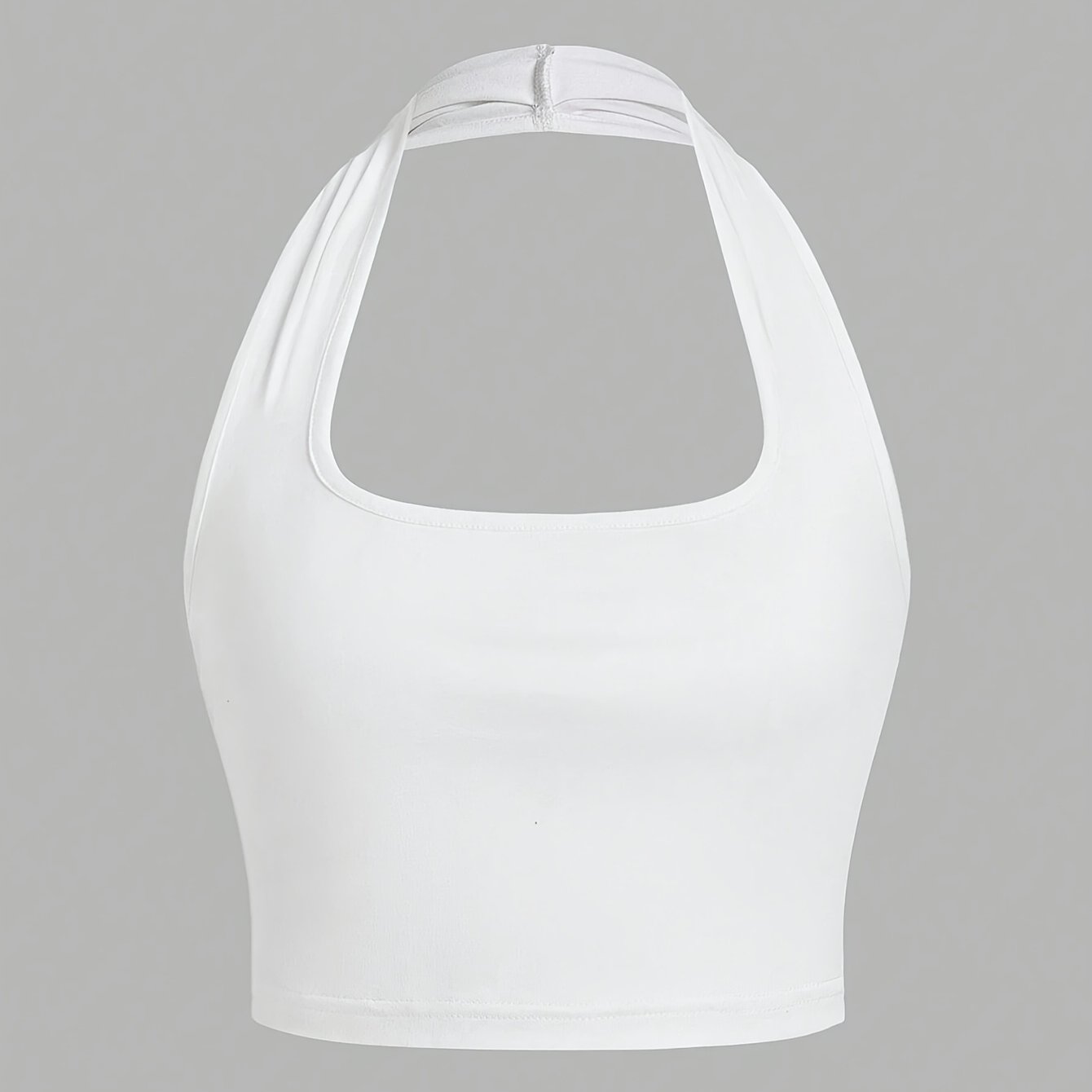 Damen Halter Neck Backless Crop Top – Modisches Sommer Basic für Freizeit & Streetwear