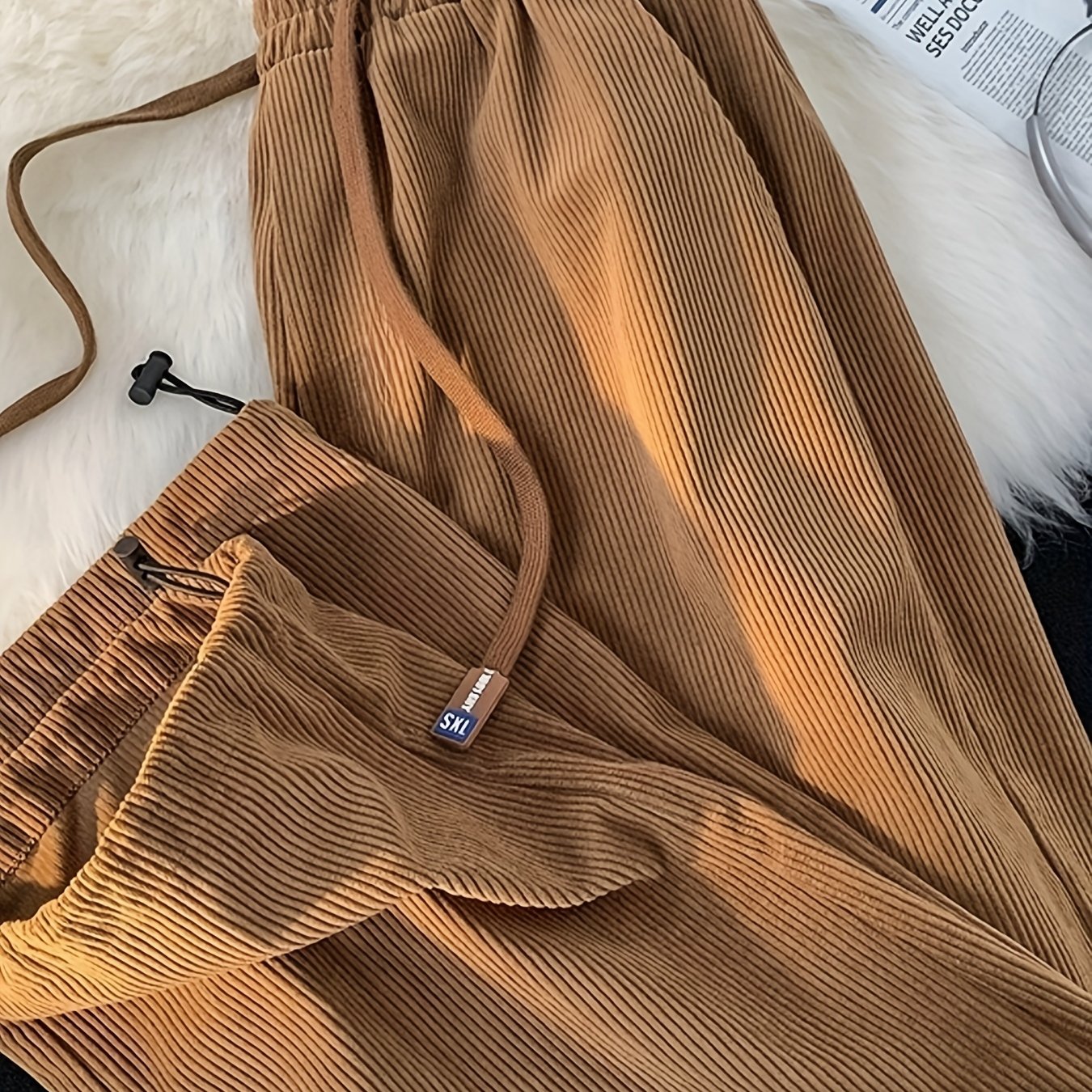 Herren Plissee-Freizeithose mit Kordelzug – Moderner City-Look, Relaxed Fit, Urban Style