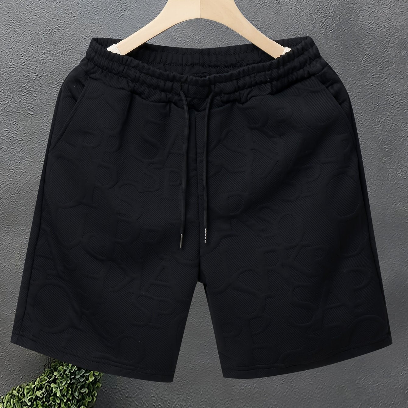 Herren Freizeitshorts mit Prägungsmuster – Moderner Look für Alltag und Sport
