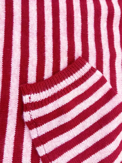 Damen Strickpullover mit Streifenmuster – Eleganter Freizeitpullover für Herbst und Winter