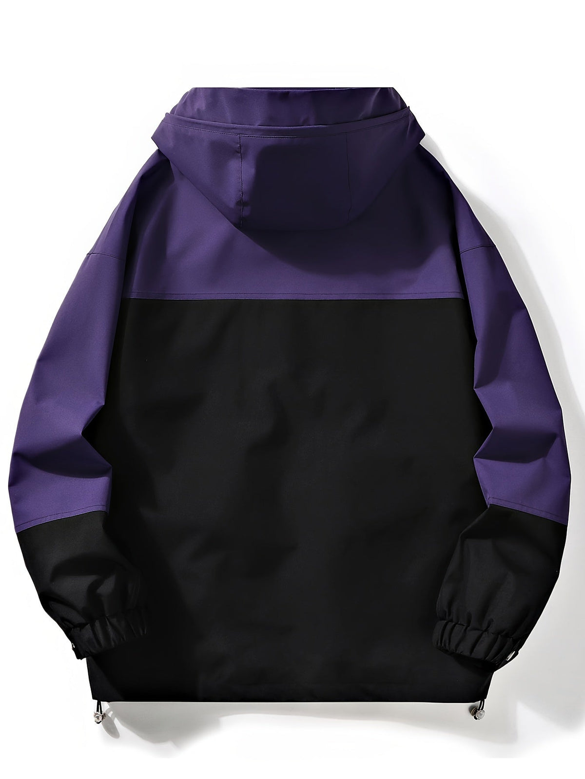 Unisex Kapuzenjacke Color-Blocking Reißverschluss Windjacke Freizeit