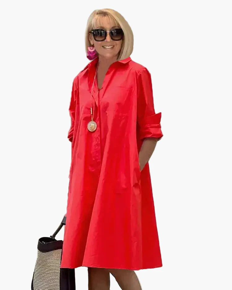 Damen Hemdblusenkleid Freizeit Chic – Elegante Sommermode für jeden Tag