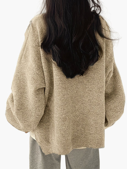 Damen Kuscheliger Oversize Strickpullover für Herbst und Winter – Lässiger Alltags-Look