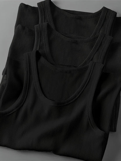 Herren Sportliches Ripp-Tanktop Set – Klassischer Schnitt, Modernes Design, Für Fitness & Freizeit