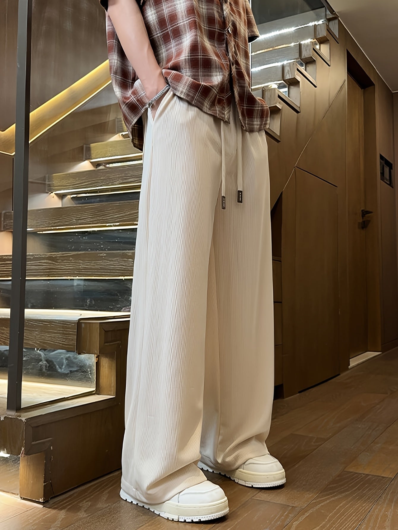 Herren Weite Streetwear Hose – Modernes Design, Urbaner Stil, Perfekt für Alltag und Freizeit
