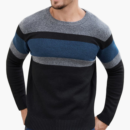 Herren Pullover mit Streifenmuster – Lässiger Strickpullover für Alltag und Freizeit