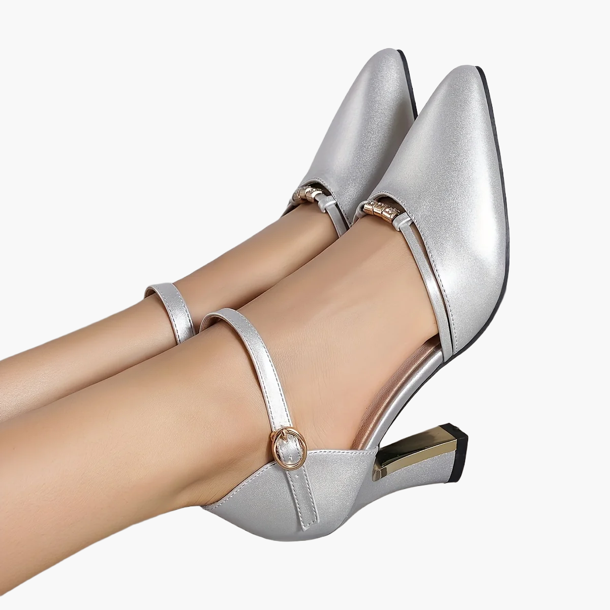 Damen Elegante Mary Jane Pumps mit Blockabsatz und Schnalle – Perfekt für Büro & festliche Anlässe