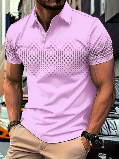 Herren Poloshirt mit modernem Muster – Stilvolles Freizeitshirt für Alltag und Ausgehen