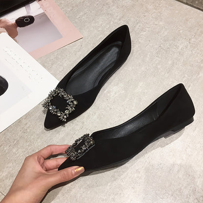 Damen Elegante Spitz-Toe Ballerinas mit Verzierung für festliche Anlässe